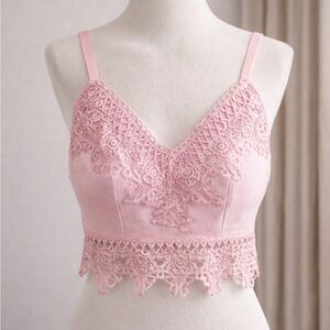 Mudd Muave Crop top dusty pink mauve bra bralette Boho vintage style chic
